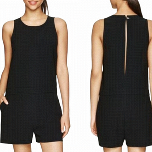ARITZIA Babaton Ozzy Black Crepe Romper w/ Side Pockets